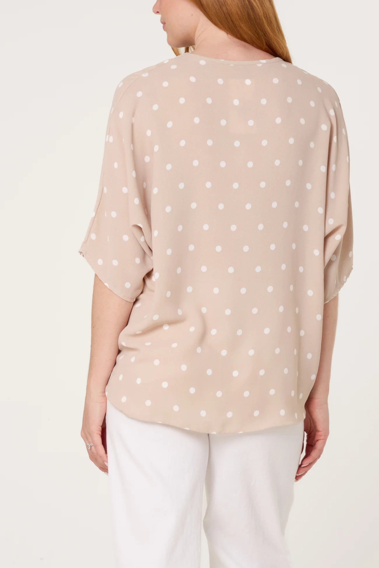 Polka Dot Knot Front Top Stone