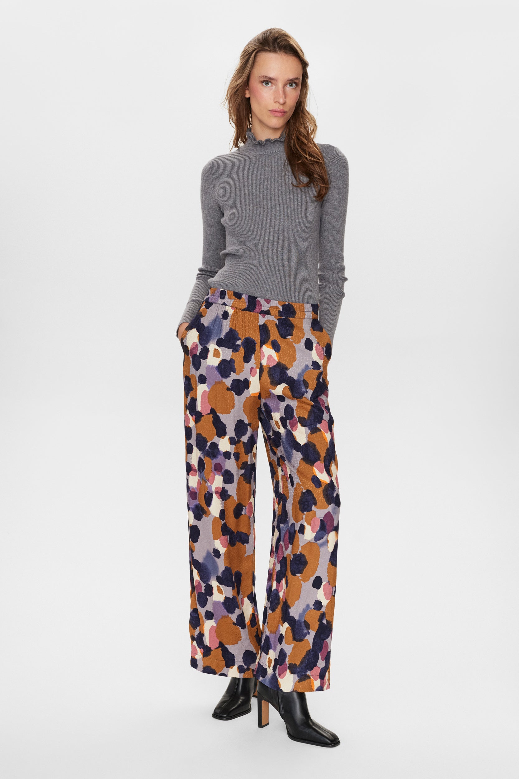 Numph Nugrit Trousers in Dress Blue