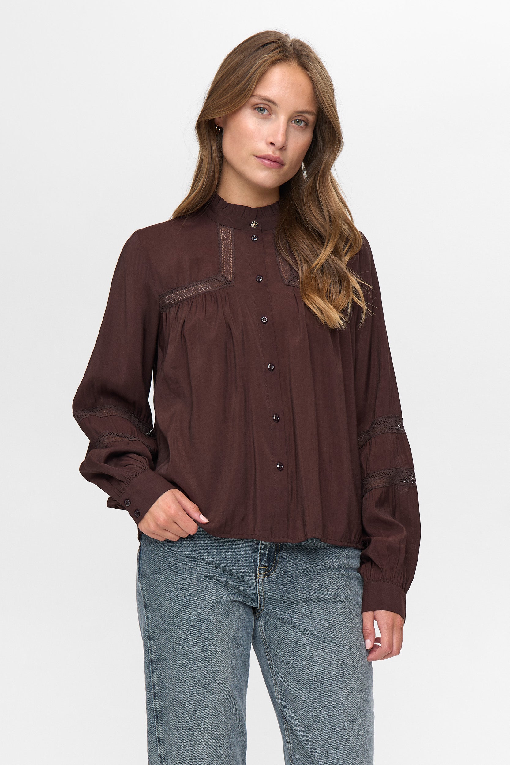 Numph Nurika Shirt in Black Coffee