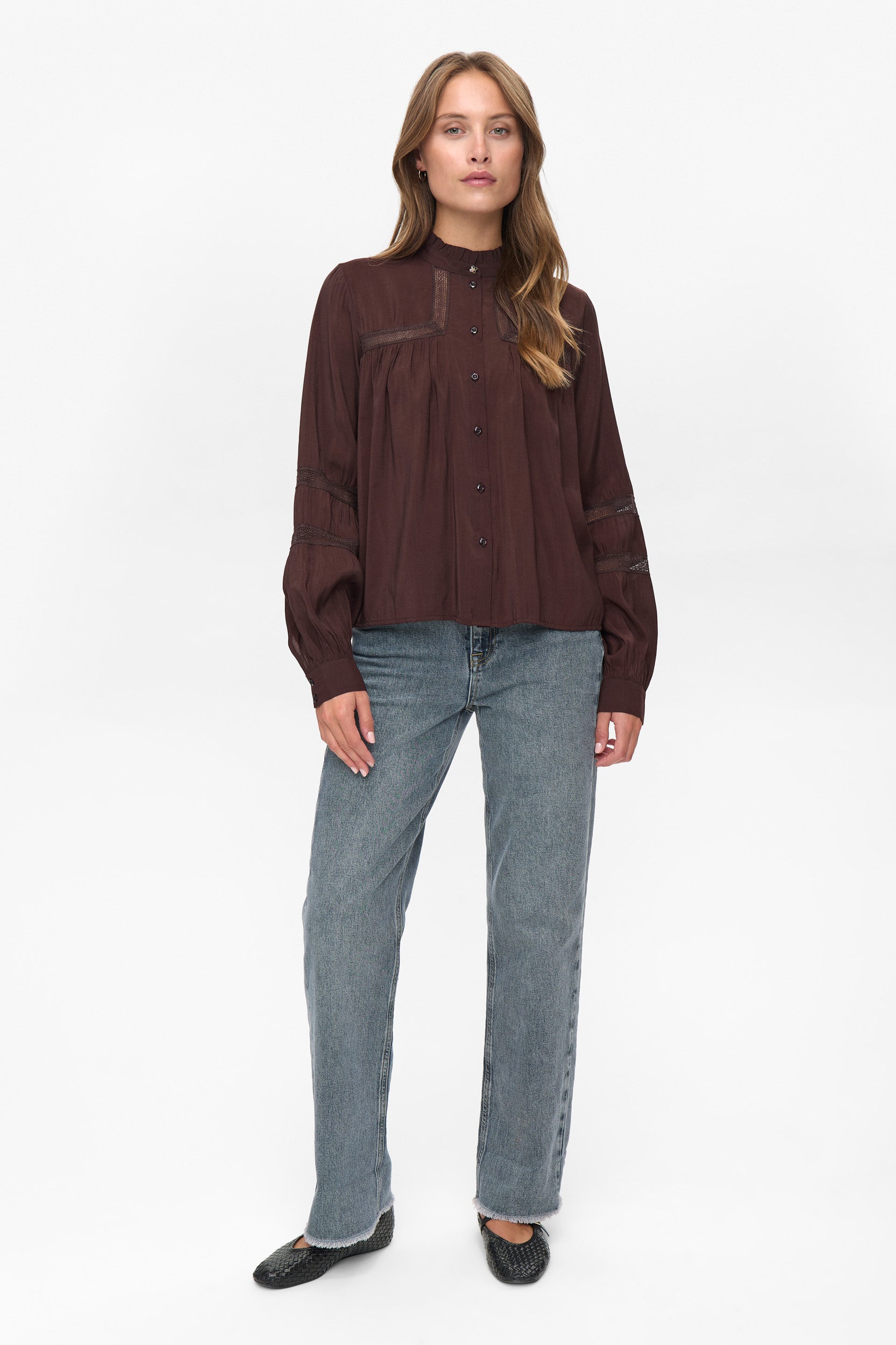 Numph Nurika Shirt in Black Coffee