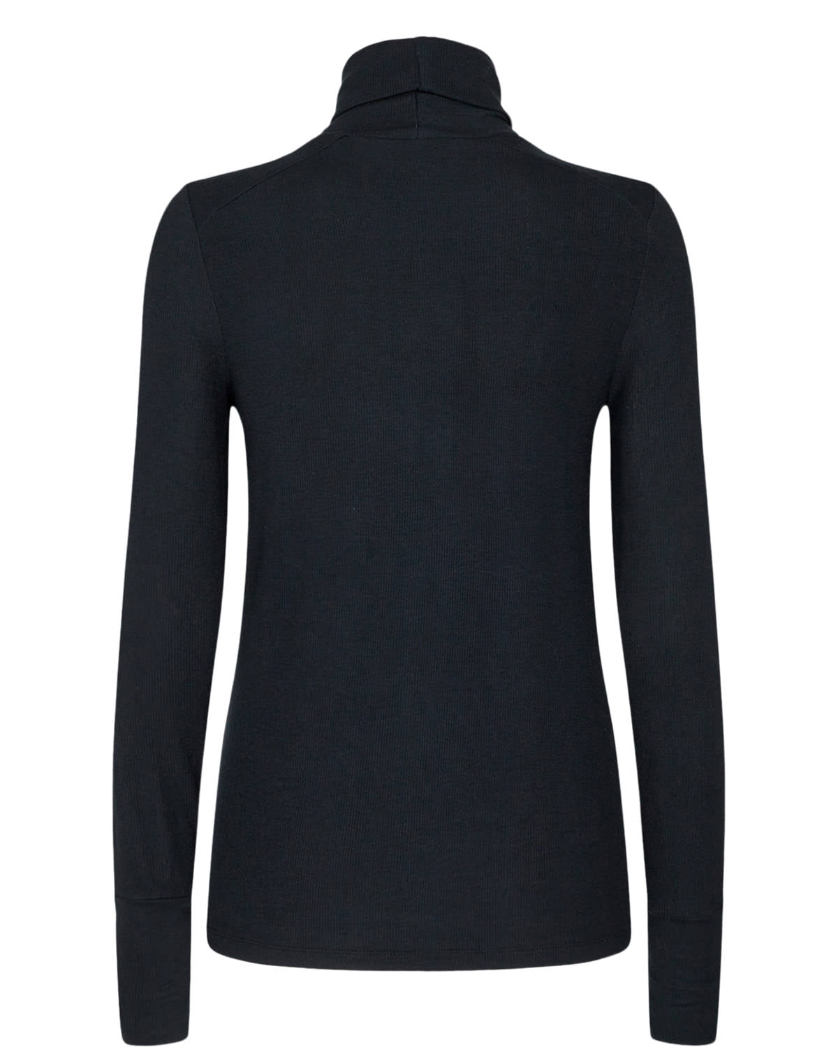 Numph Nubowie Ribbed Rollneck in Caviar