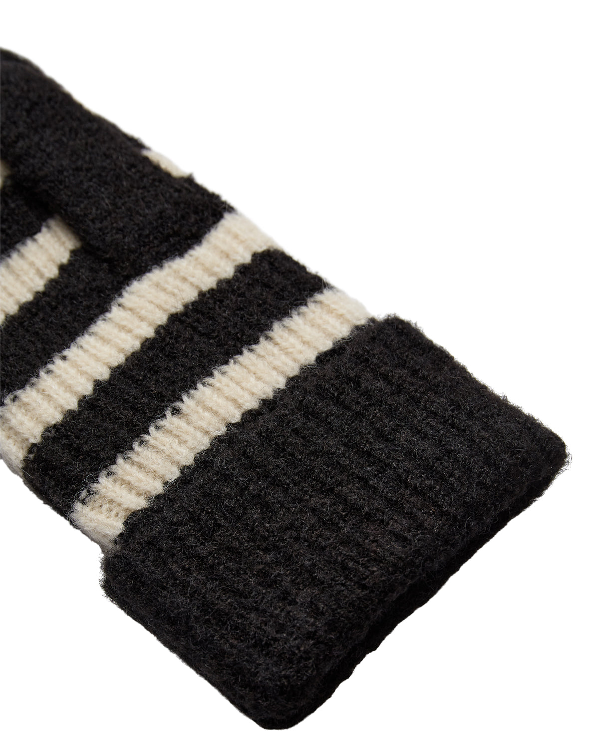 Numph Nudaria Mittens in Caviar Stripe