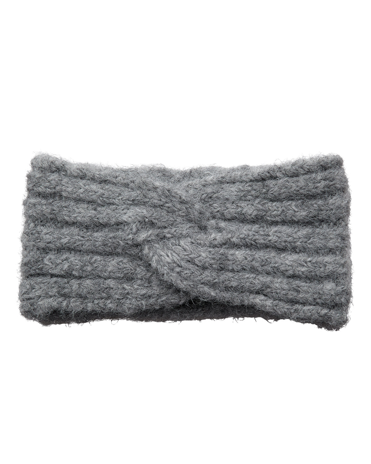 Numph Nuregatta Knitted Headband in Grey Melange