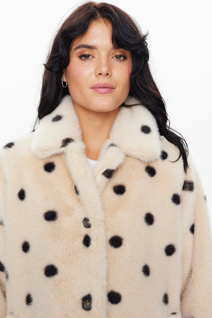 Nümph Nuflotta Faux Fur Jacket in Sesame