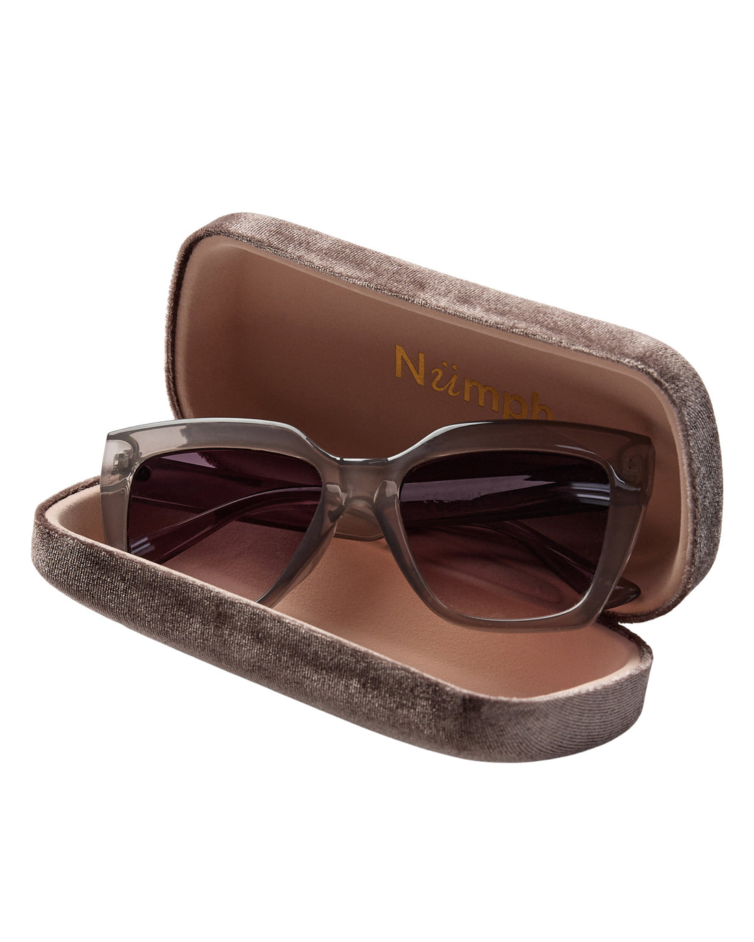 Nuflair Light Grey Sunglasses in Shell with Case