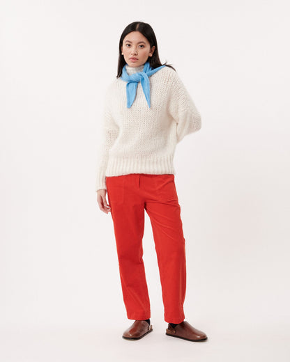 FRNCH Noah High Neck Knit in Creme