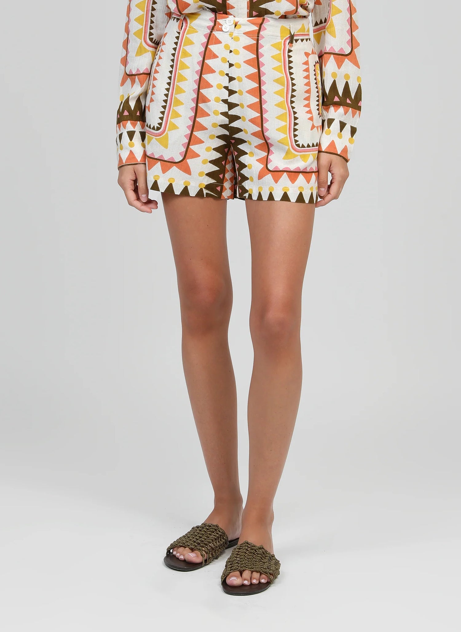 ANGE RIVILANE Shorts, Picoty Olive