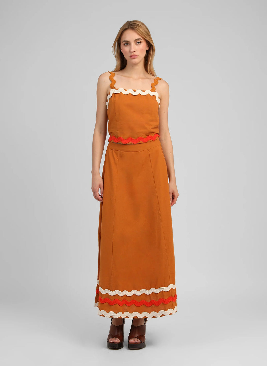 ANGE ROLINE Skirt in Toffee