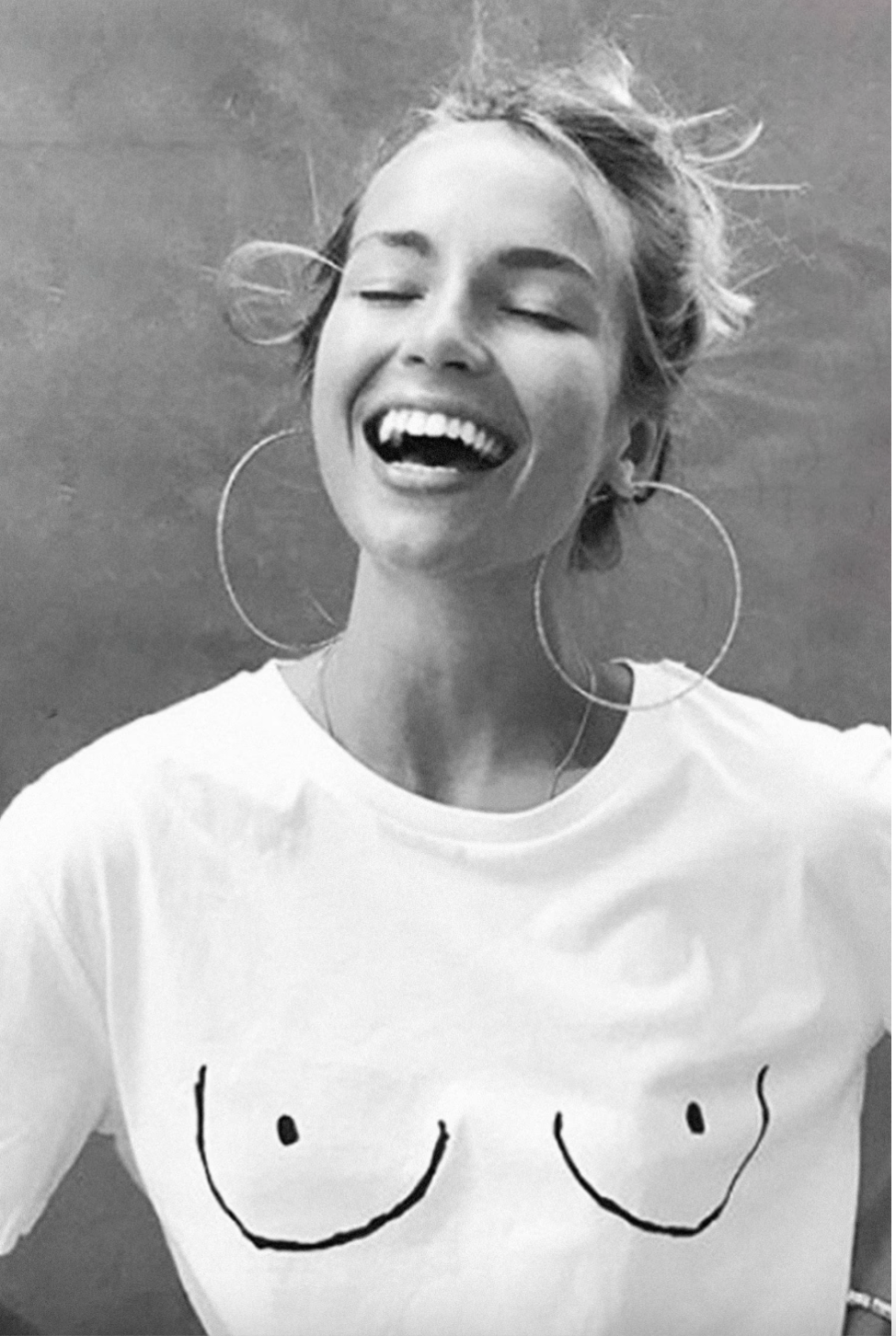 NFD Boob Cotton T-shirt in White