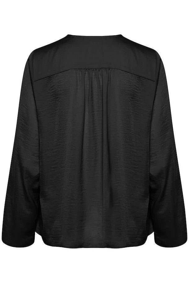 InWear Mato Button Front Top in Black