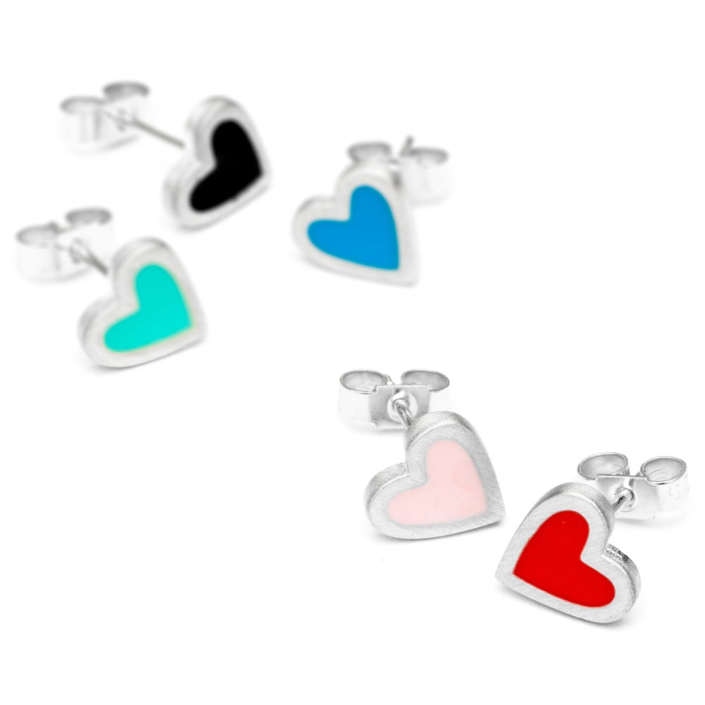 Chambers &amp; Beau Heart Stud Earring in Blue