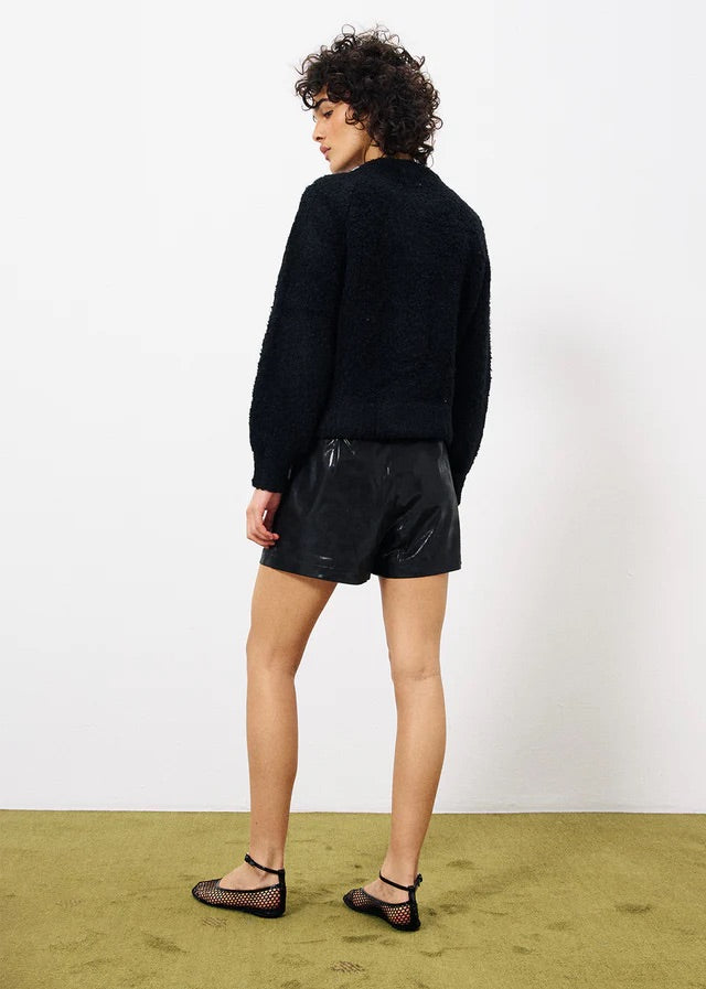 FRNCH Niki Cardigan Jacket in Black Noir