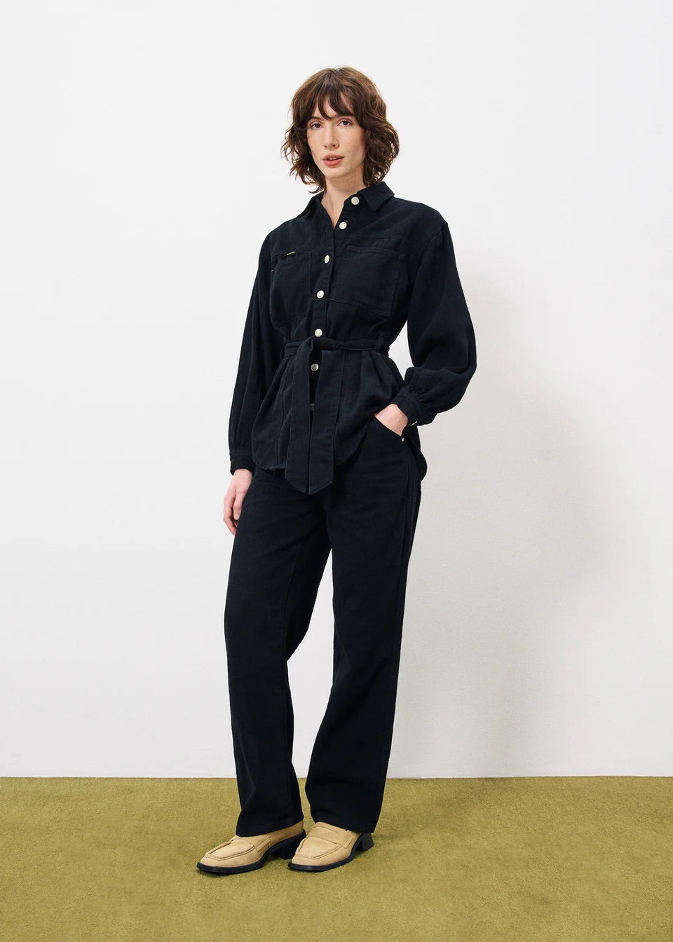 Frnch Lisandre Shirt Jacket in Black