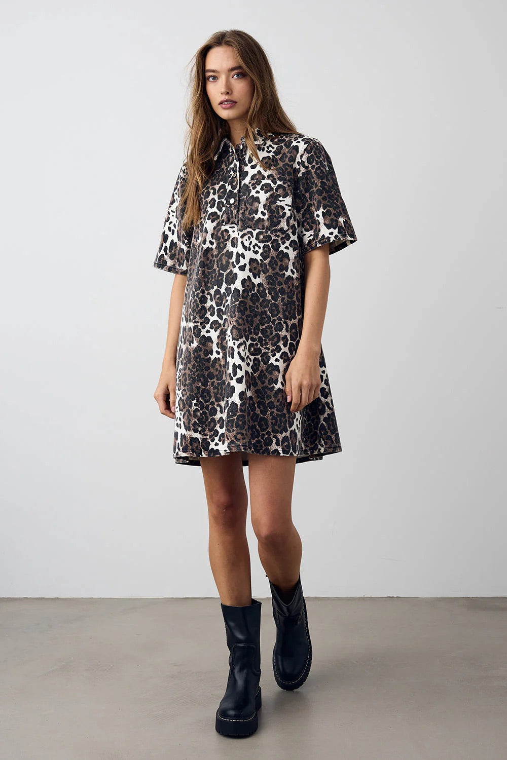 Josie Denim Taleah Leopard Print Dress