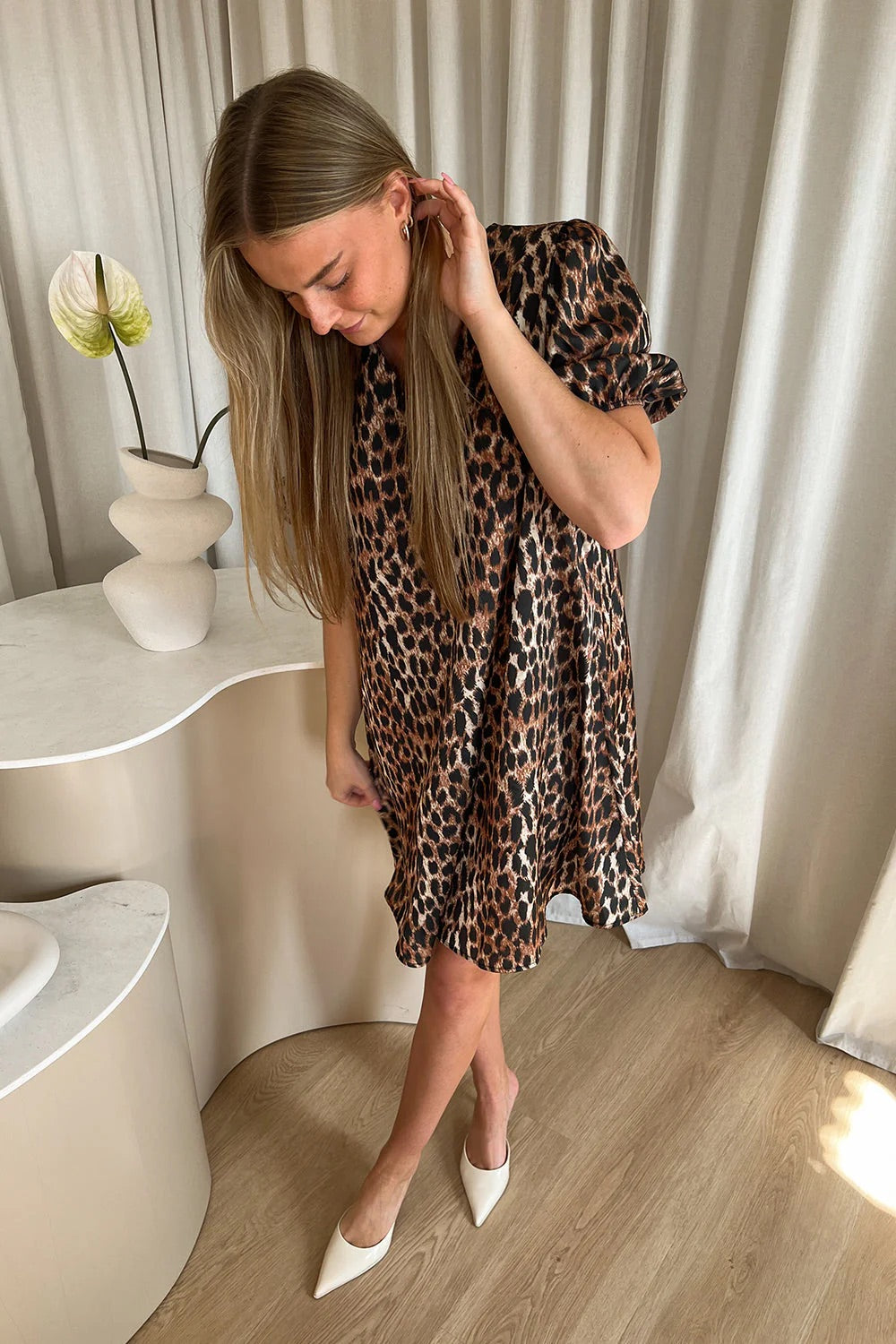 Tamera Dress in Animal Print