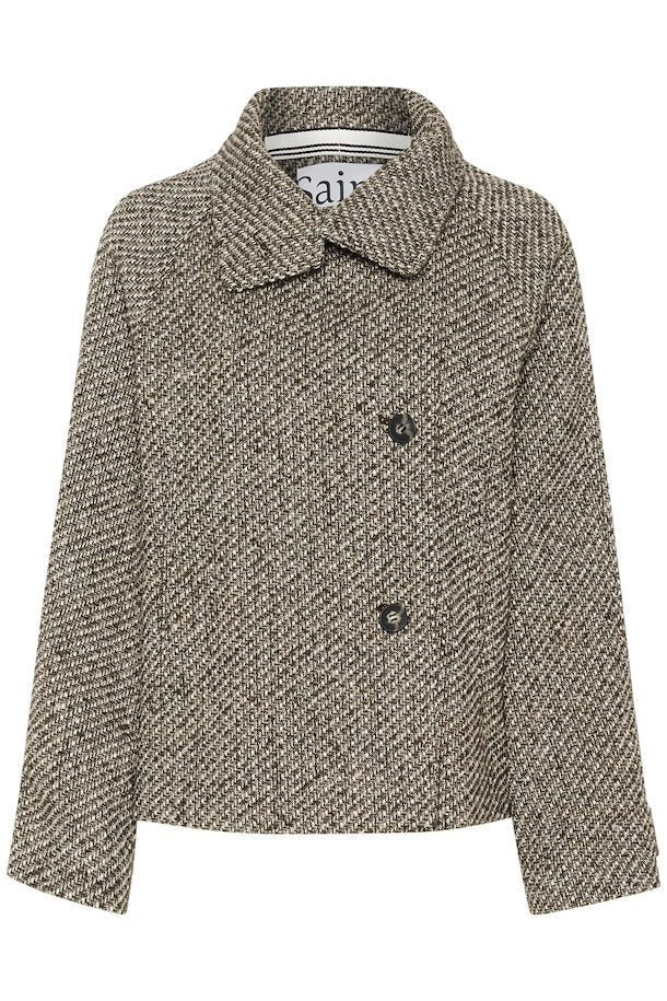 Saint Tropez Fawn Short Coat in Mist Grey