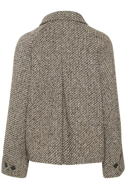 Saint Tropez Fawn Short Coat in Mist Grey