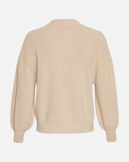 MSCH Acentia Rachelle Ribbed Crew Neck Knit in Oatmeal