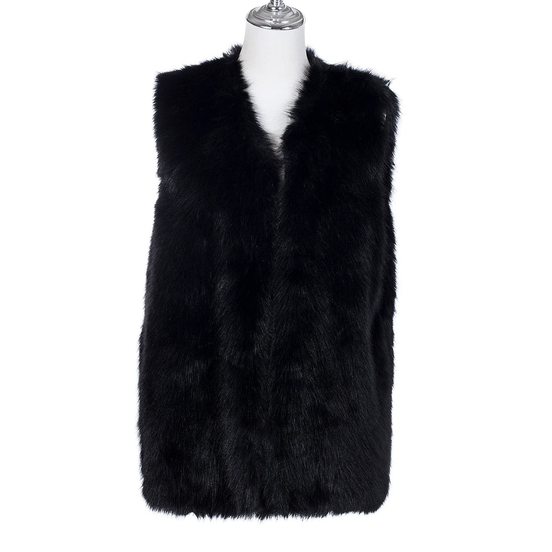 Mica Faux Fur Gilet in Black (ONE SIZE)