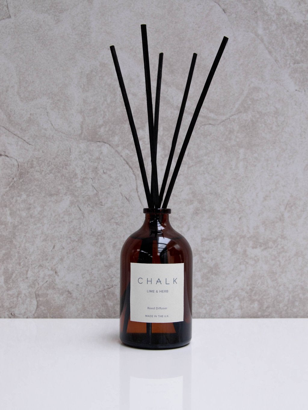 Chalk Amber Glass Diffuser - Lime &amp; Herb