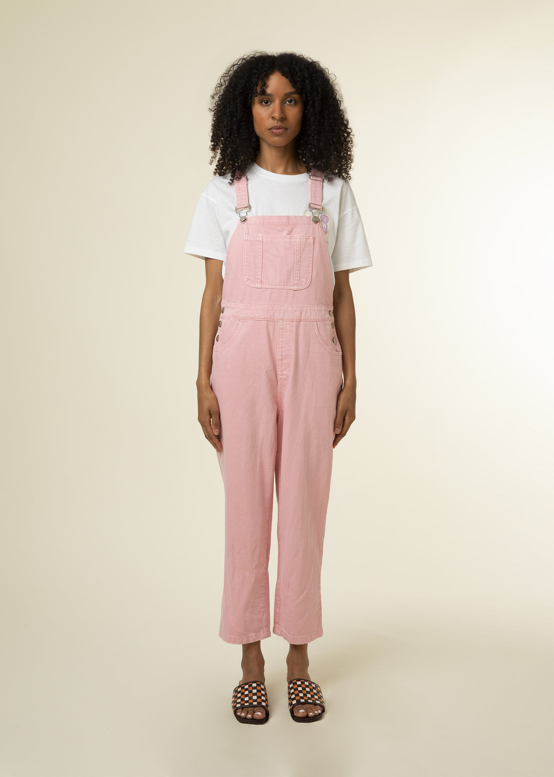 FRNCH Loue Pale Pink Dungarees