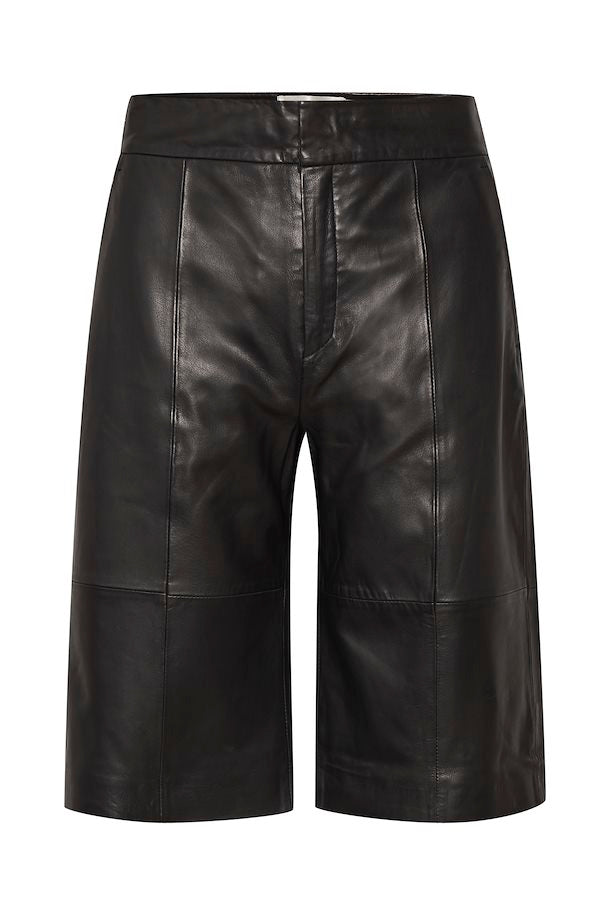 InWear Charlee IW Black Leather Shorts
