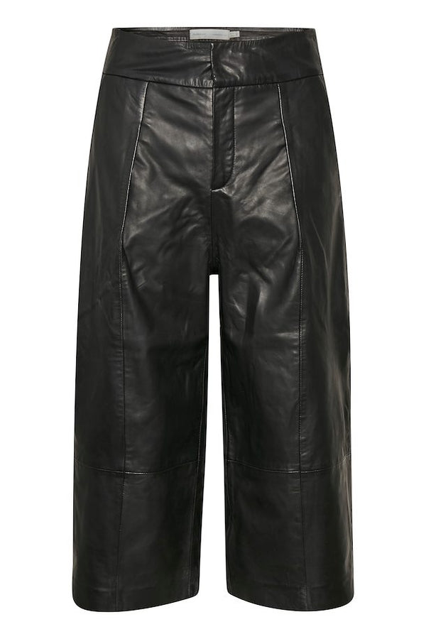 InWear JayleeIW 100% Leather Culottes in Black