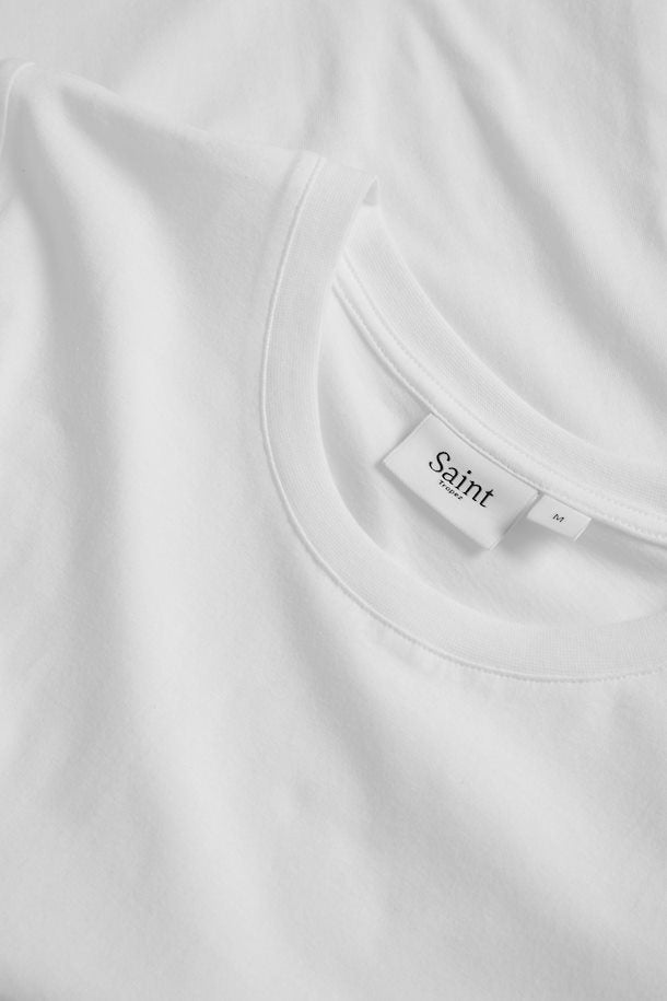 Saint Tropez Bright White Adelia Organic Cotton Short Sleeved T-Shirt