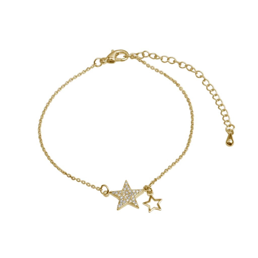Twin Star Bracelet - Gold