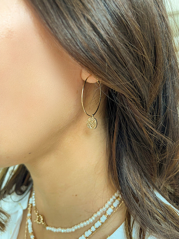 Olia Jewellery Tilly Hoop Earrings - Gold