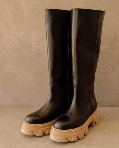 Alohas Katiuska Black Stone Beige Boots